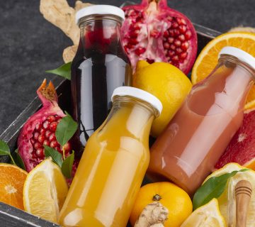 Immunity boosting food healthy lifestyle with citrus 360x320