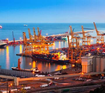 Industrial port de barcelona evening 360x320