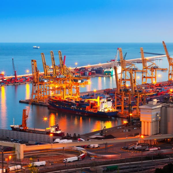 Industrial port de barcelona evening 600x600